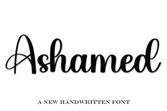 Ashamed Font: A Handwritten Typeface for Polished Branding