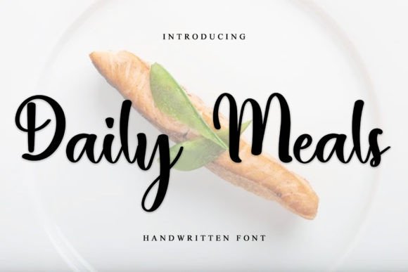 Daily Meals Review: A Handwritten Font for Elegant Branding