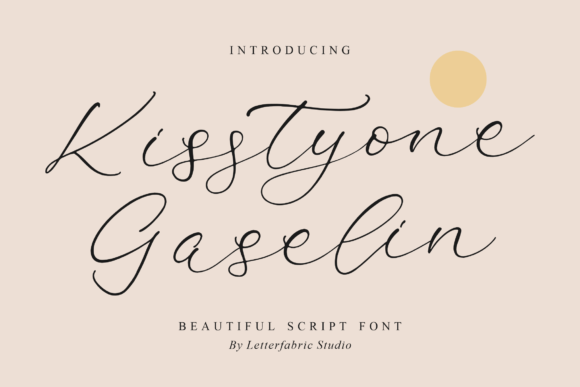 Kisstyone Gaselin: The Handwritten Font for Clear Campaigns