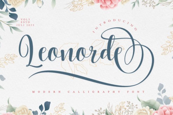 Leonorde: A Refined Script Font for Editorial Design