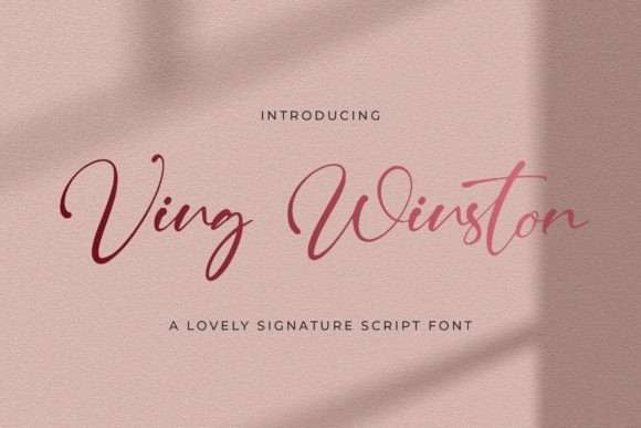 Ving Winston: The Elegant Script Font for Handmade Brands